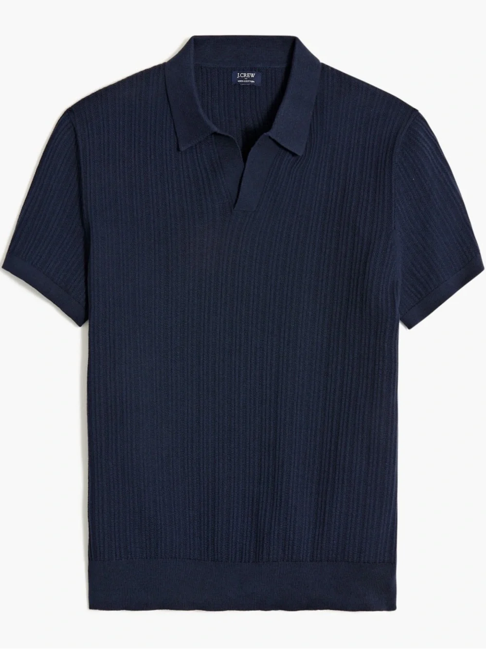 J. Crew Textured Johnny-Collar Sweater Polo